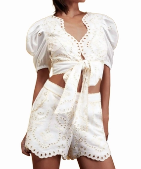 Comfortable Waistband Perfect Comfort Mason High Waist Short In Ivory Lolita