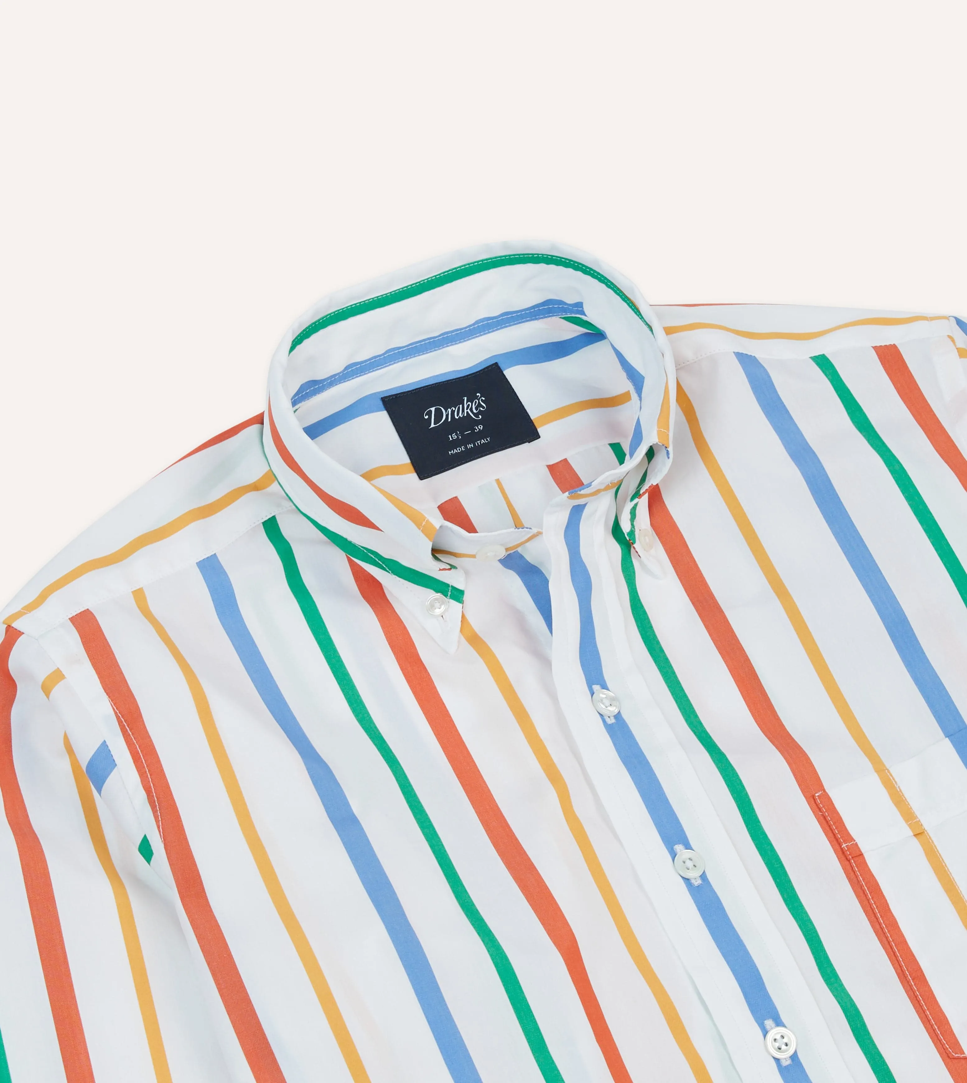 Urban Fashion Timeless elegance Multi Stripe Poplin Button-Down Shirt