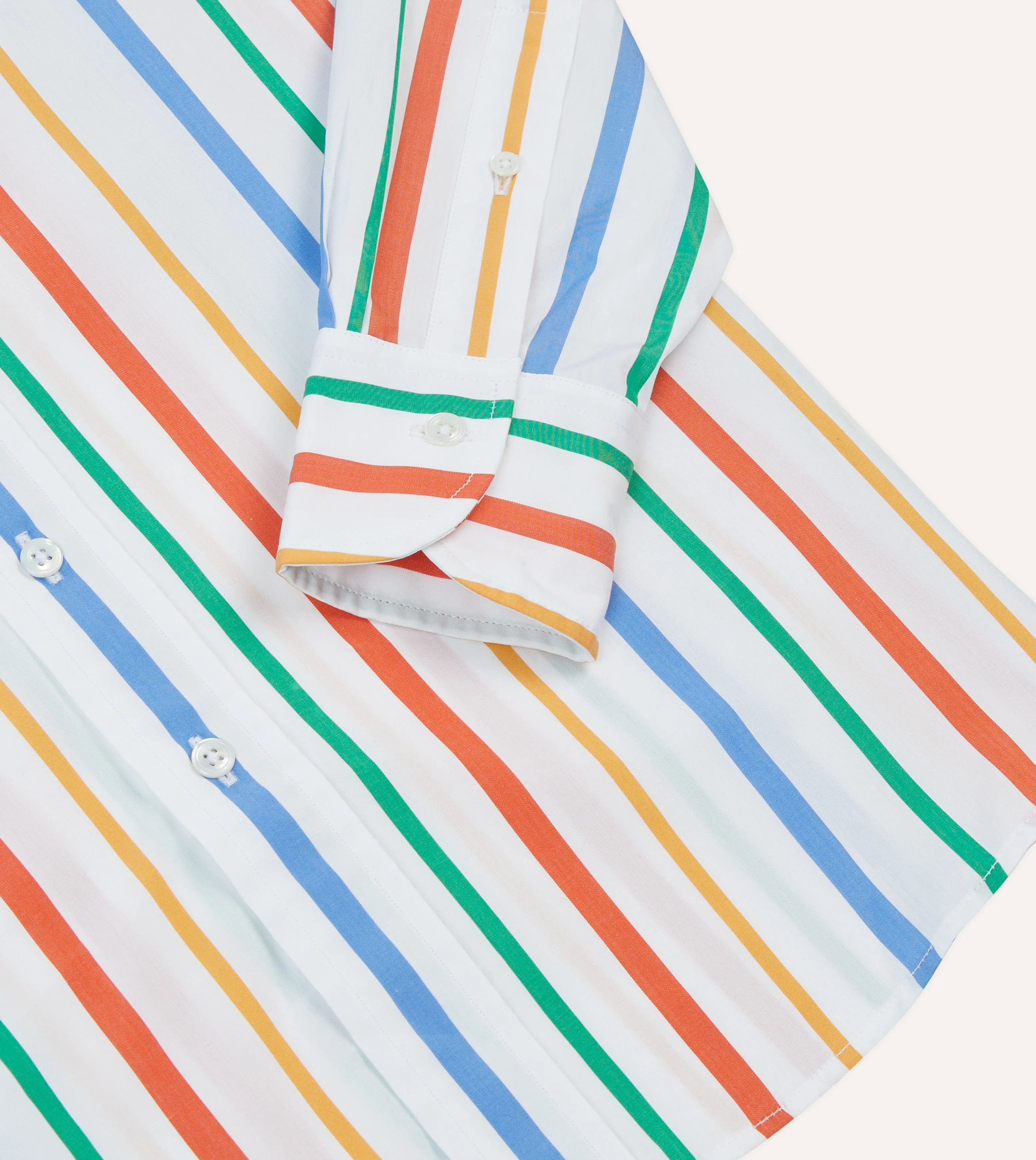Classic Look Multi Stripe Poplin Button-Down Shirt