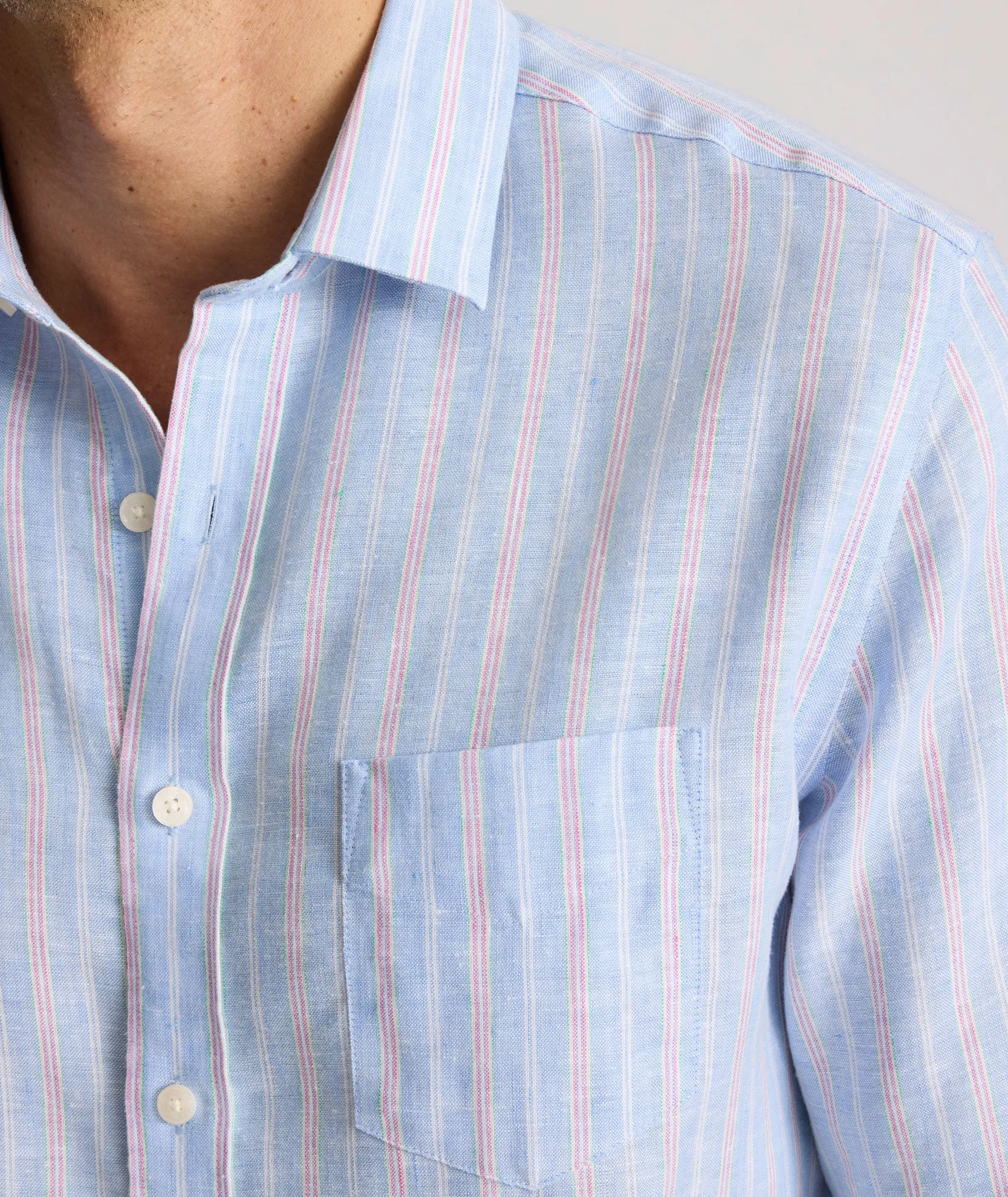Sporty Look Wrinkle-Resistant Linen Boyd Shirt