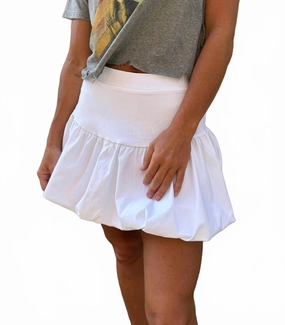 Cool Mood Schooled Bubble Mini Skirt In White