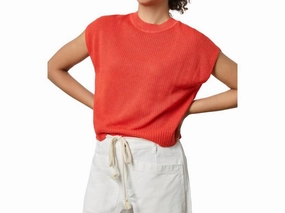 Short Sleeve Crewneck Sweater In Begonia Ultimate Layer