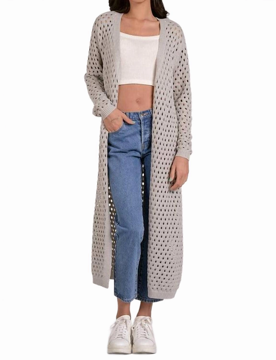Chilly Day Outfit Trendy Design Annie Cardigan In Grey