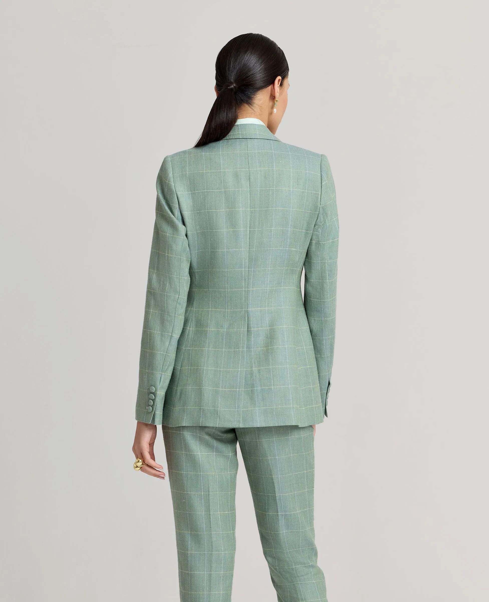 Quick Access Pockets Oversized style Jackie Check Jacket