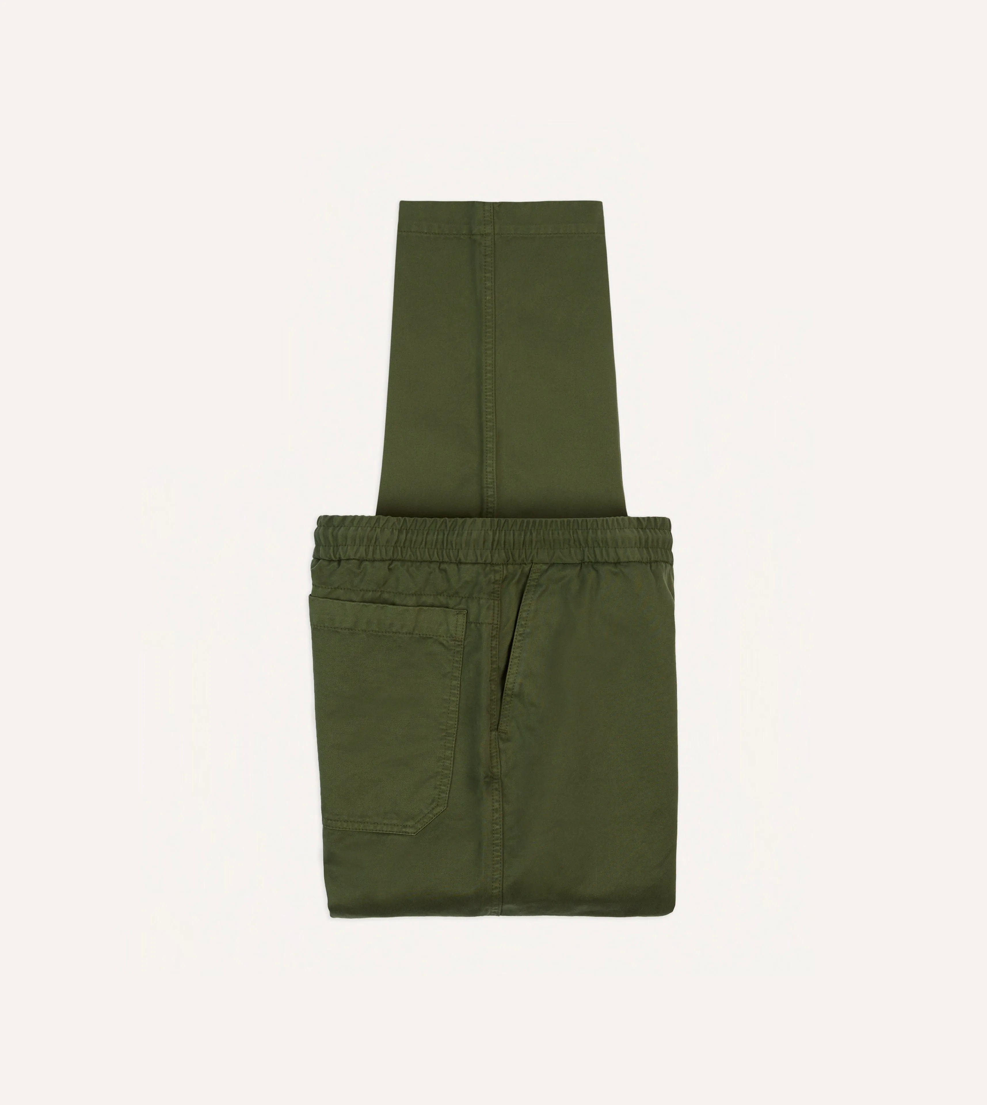 Olive Cotton Drawstring Trousers Flexible Comfort Multipurpose Design
