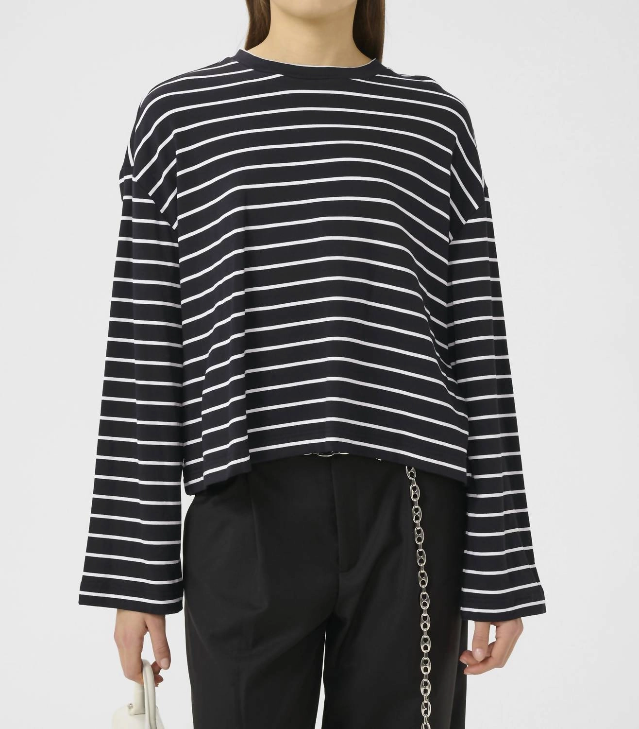 Knit Fit Snuggle Fit Siba Top In White/black
