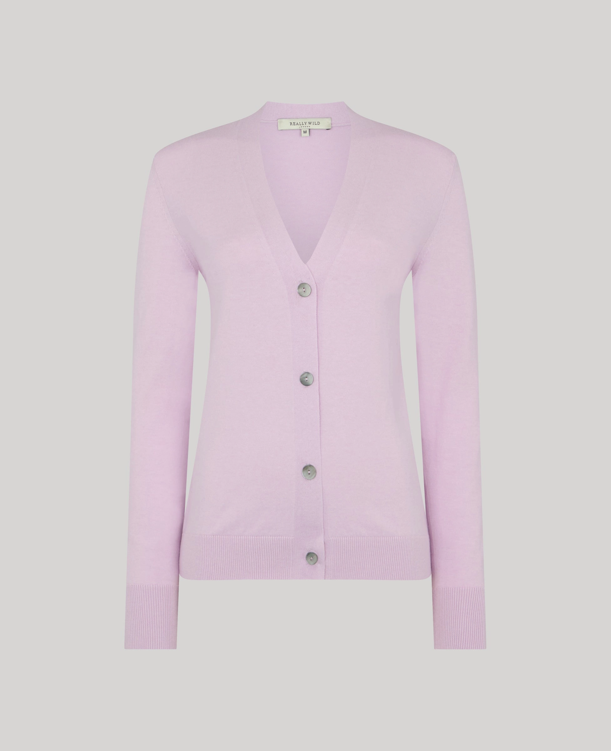Sienna Classic Cardigan In Parma Violet Casual Comfort Antibacterial Treatment