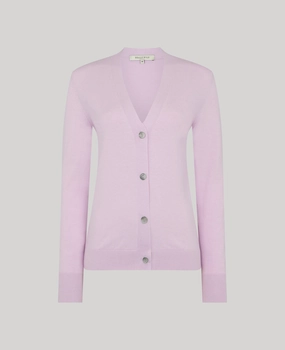 Sienna Classic Cardigan In Parma Violet Casual Comfort Antibacterial Treatment
