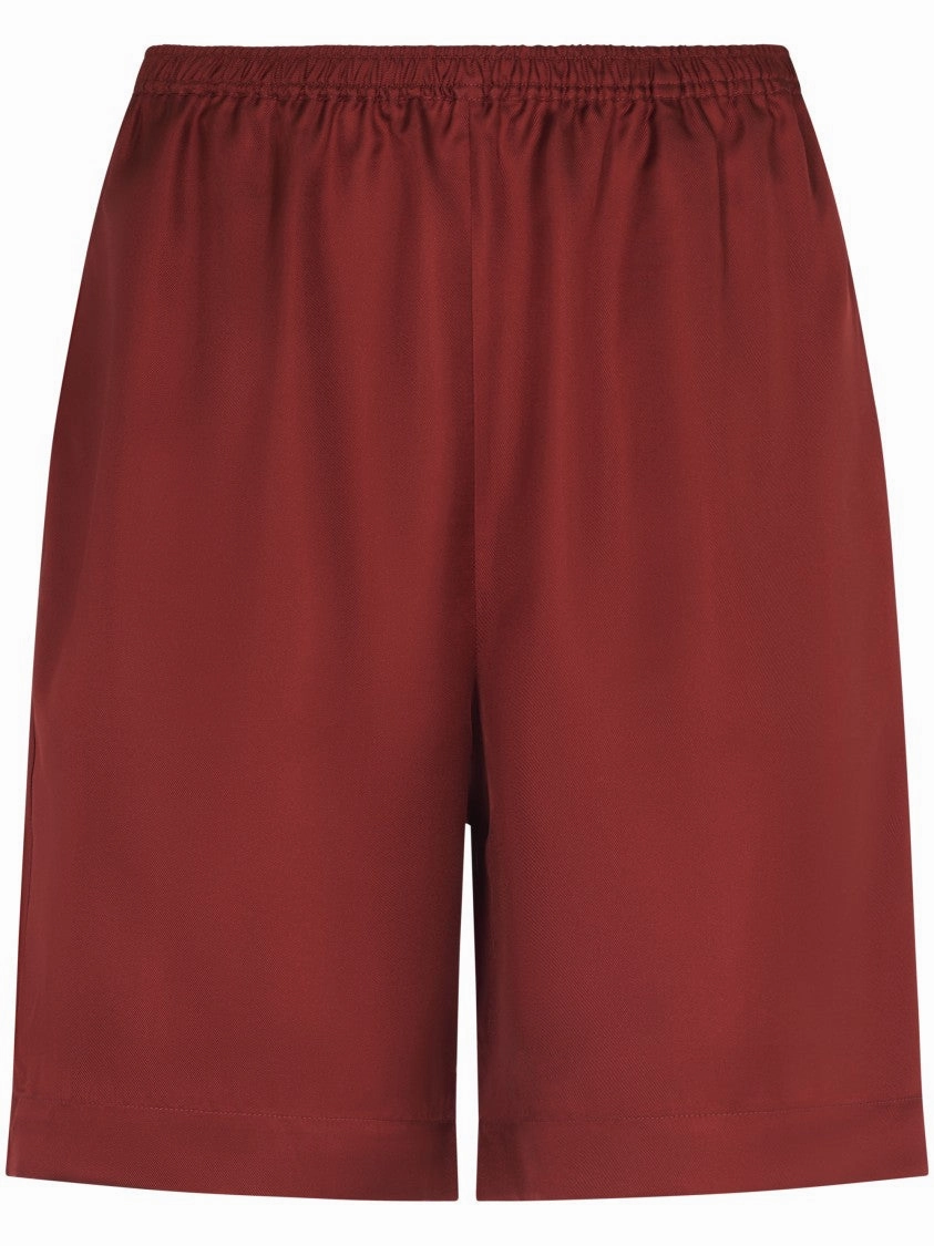 Silk Shorts With Relaxed Fit construction work