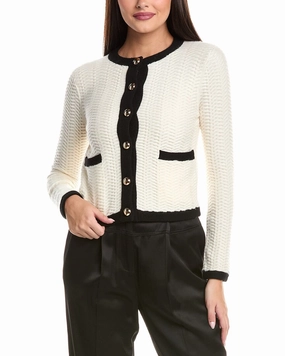 Simple Knitwear Essential Knit Style SIMKHAI Klaire Wool & Cashmere-Blend Cardigan