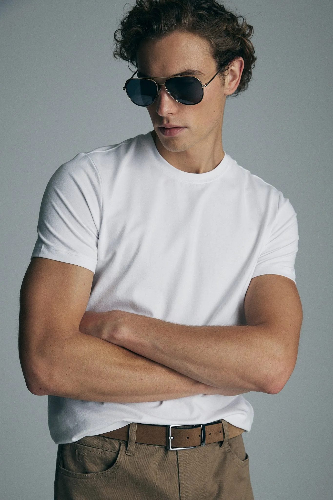 SeamlessSidePanels Basic crew neck T-shirt