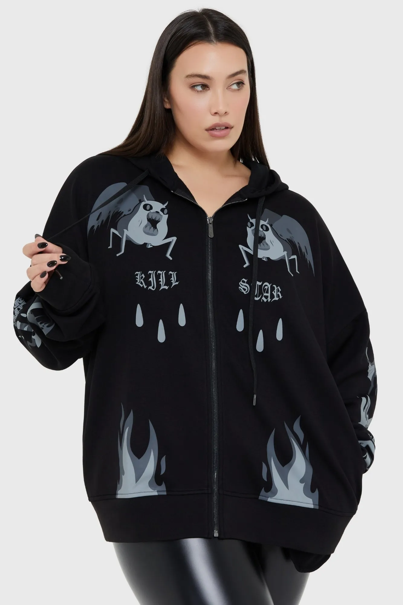 Washable Urban Night Demon Eyes Hoodie