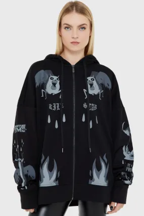 Winter Night simple design Demon Eyes Hoodie