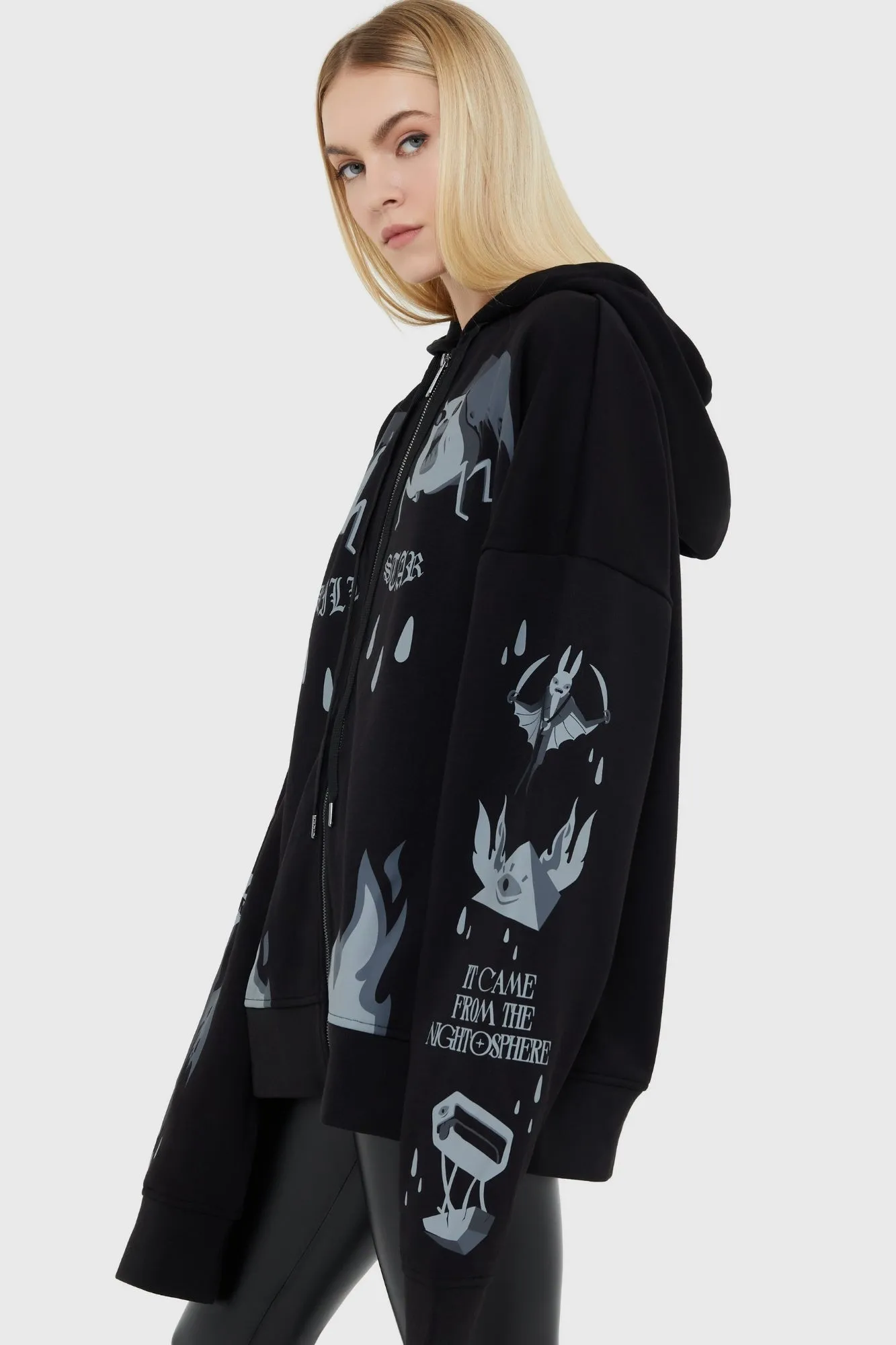 Demon Eyes Hoodie Wrinkle Resistant Modern Look