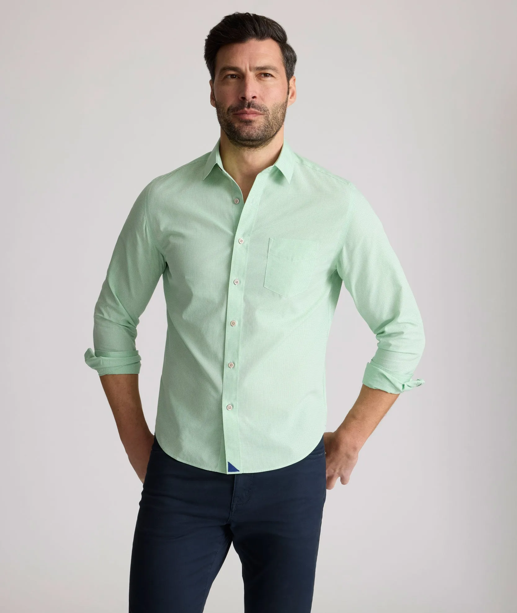 Wrinkle-Free Kelly Shirt Glossy Texture