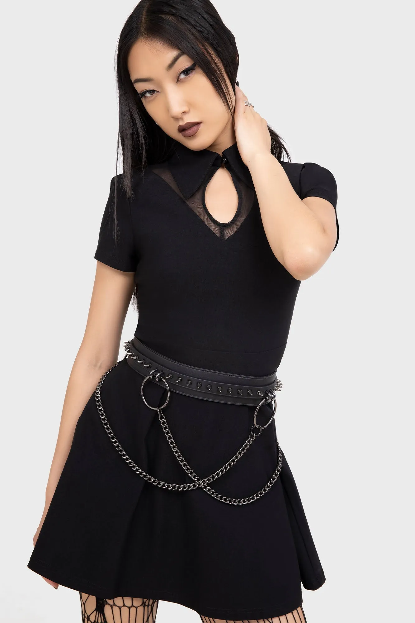 Soft Contour Jewel-Tone Wept Inside Mini Dress