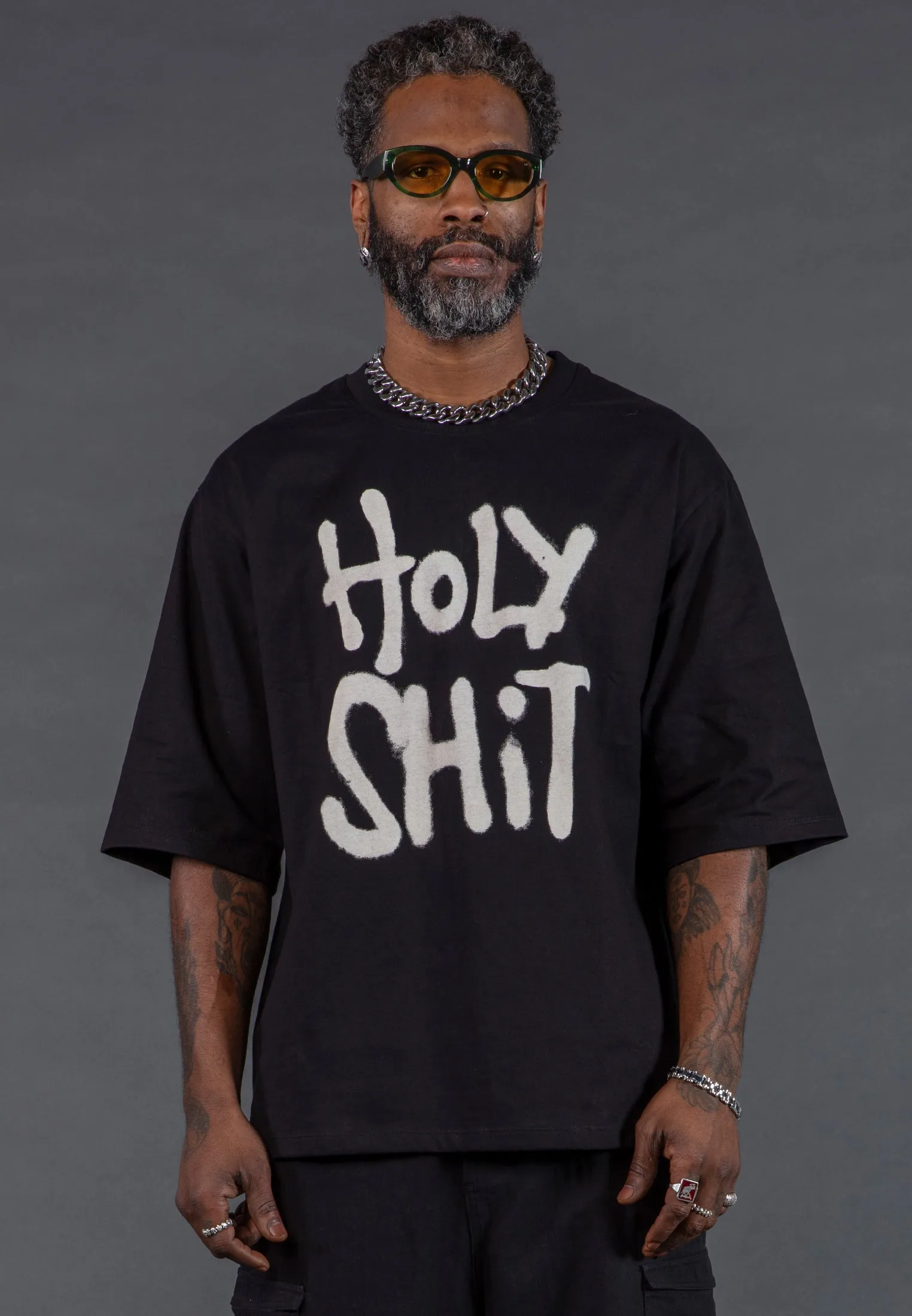 Beach Wear HOLY SHIT OVERSIZED T-SHIRT BLACK