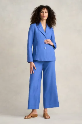 Linen Jacket - Cobalt Cross Dye Sleek Outer