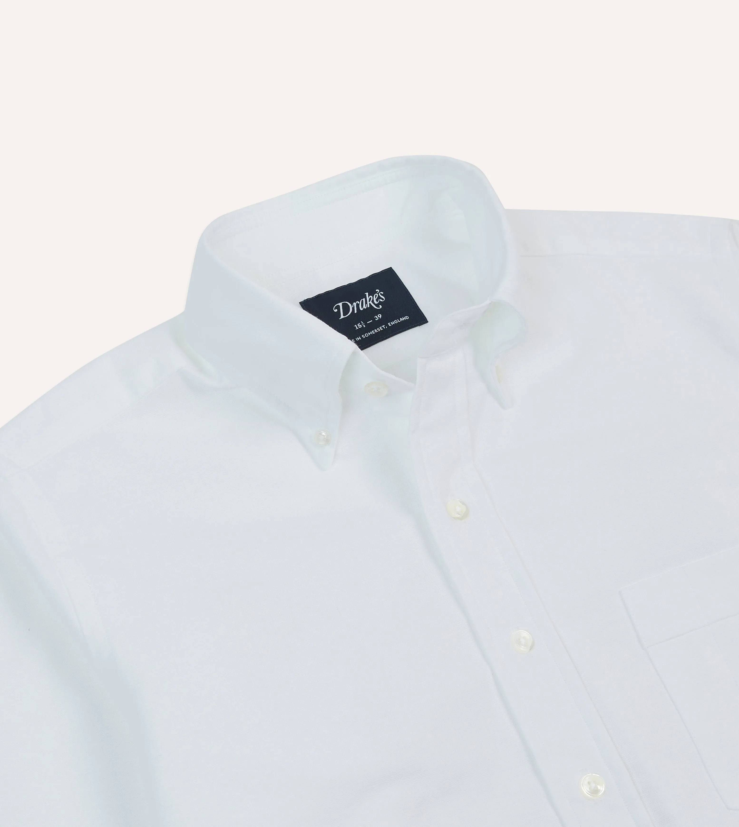 White Oxford Cotton Cloth Button-Down Shirt Corporate Wear
