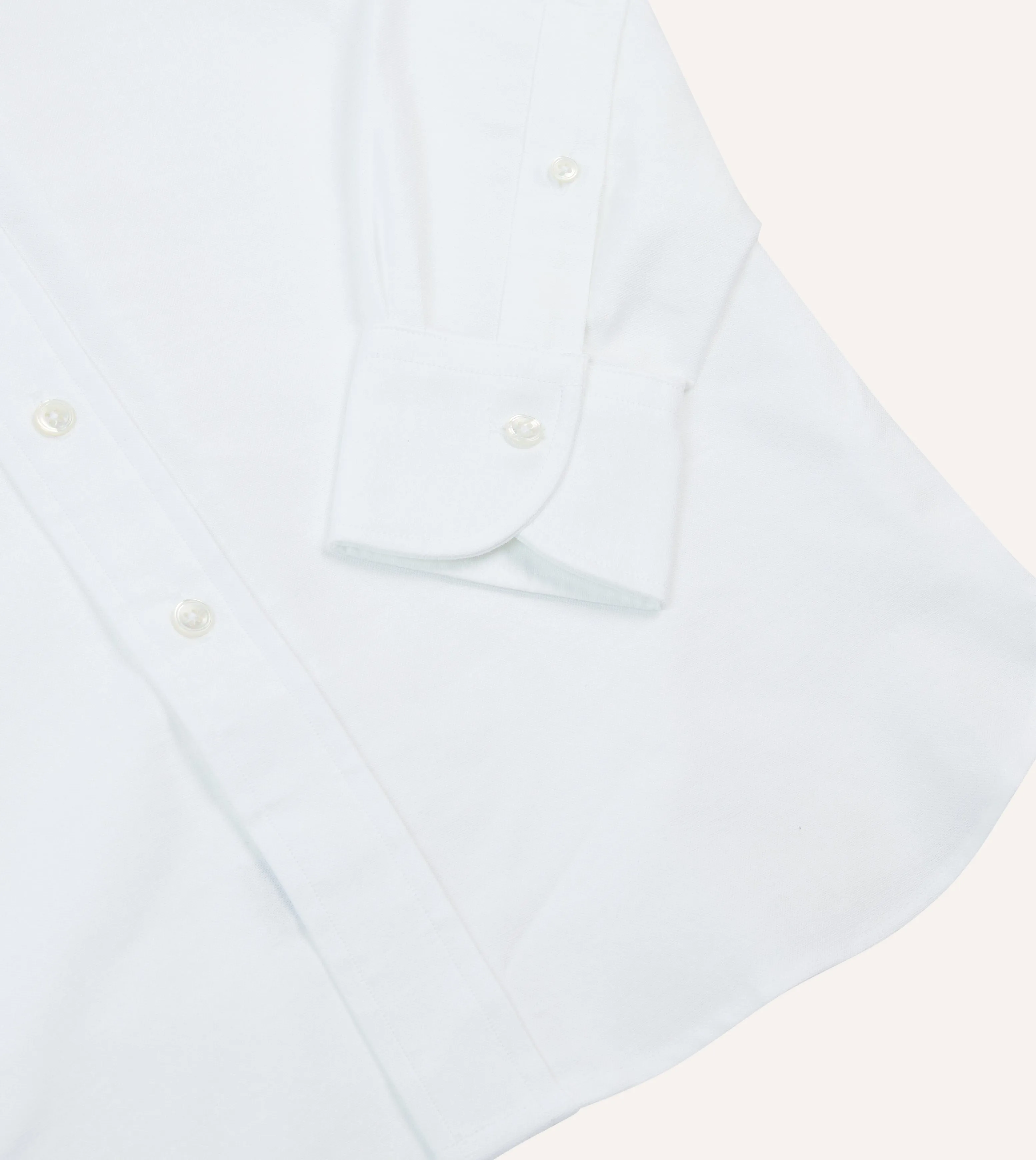 White Oxford Cotton Cloth Button-Down Shirt handmade touch Cool Comfort