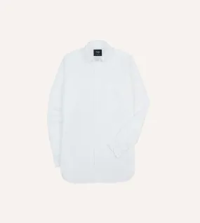 White Oxford Cotton Cloth Button-Down Shirt Sustainable Material