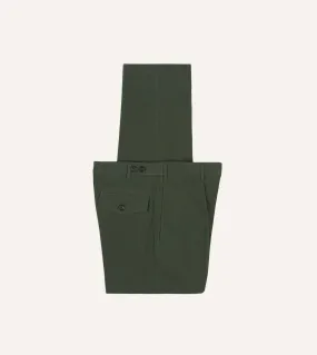 Olive Seersucker Games Trousers Breathable Waistband