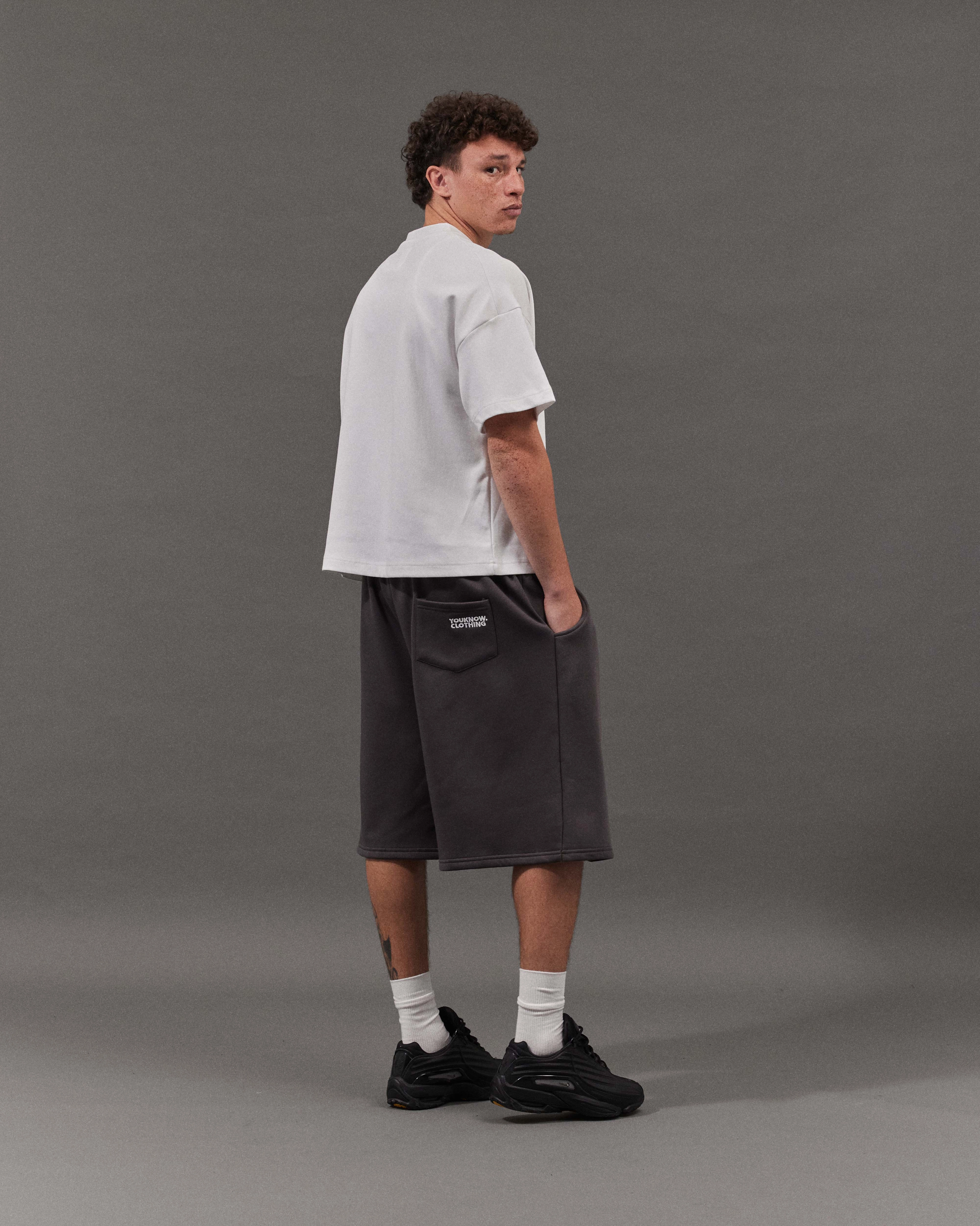 Snag Free Zipper Cotton shorts BLOCK SHORTS | Slate