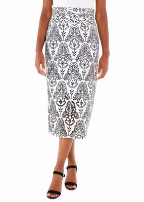 Smart Fit Julia Pencil Skirt In Black/white