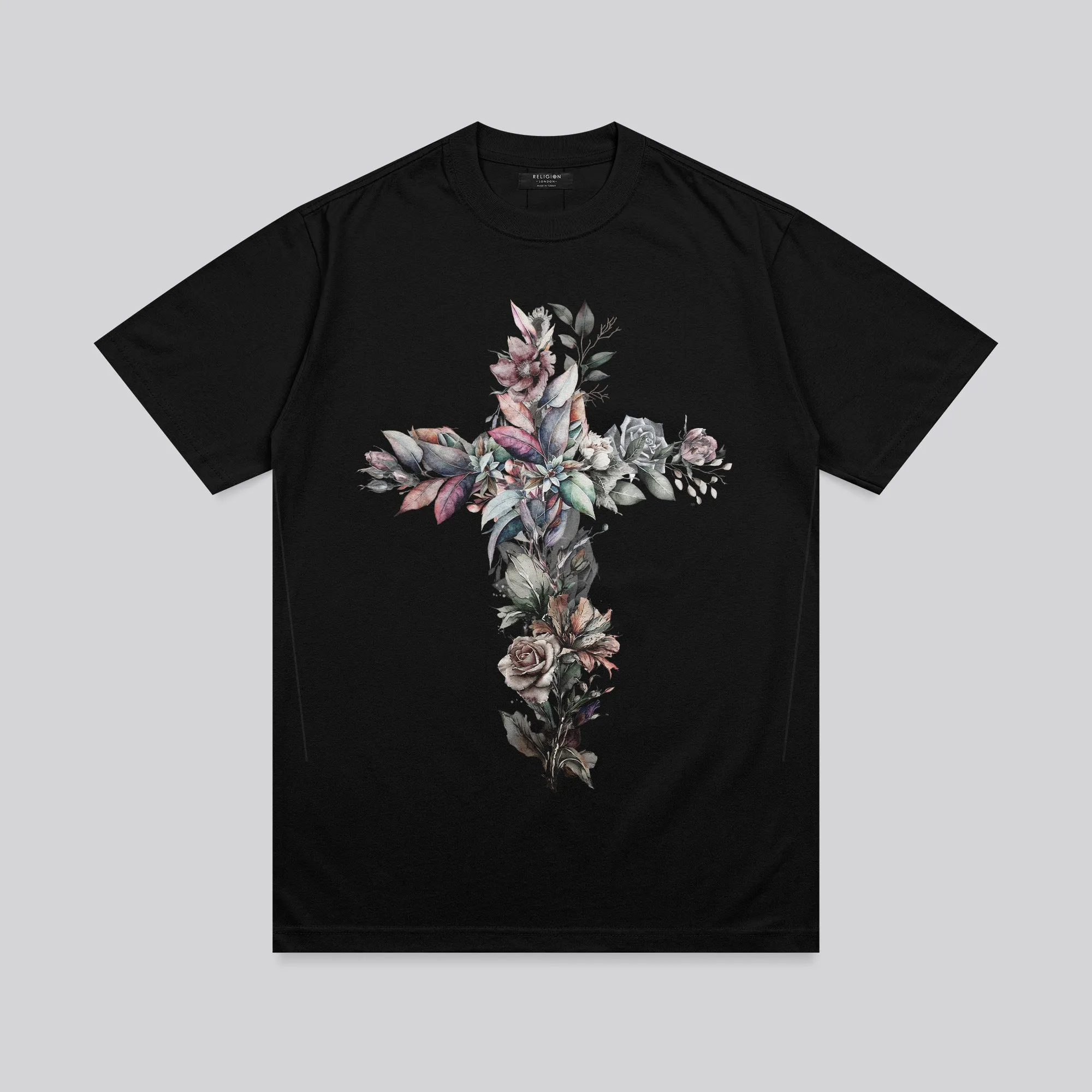 Breathable Layer CROSS BLACK BOTANICAL T-SHIRT