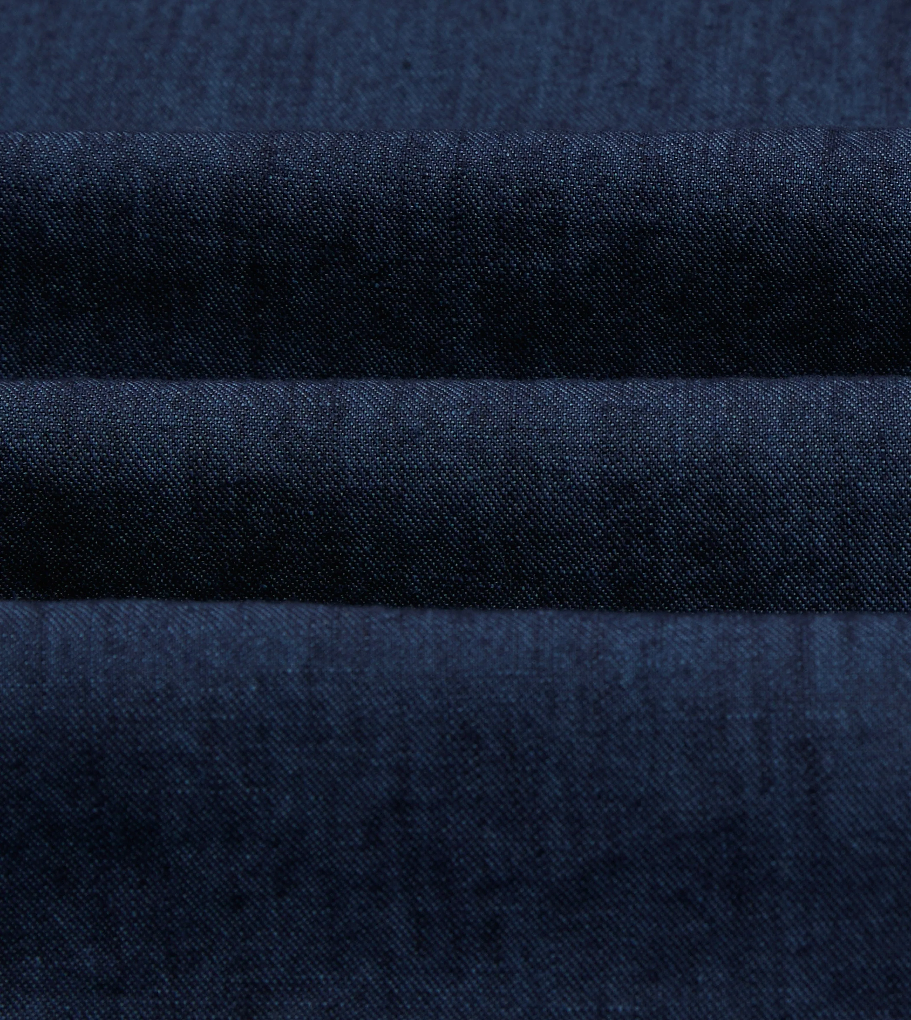Navy Cotton Linen Two-Pocket Work Shirt Gym Companion