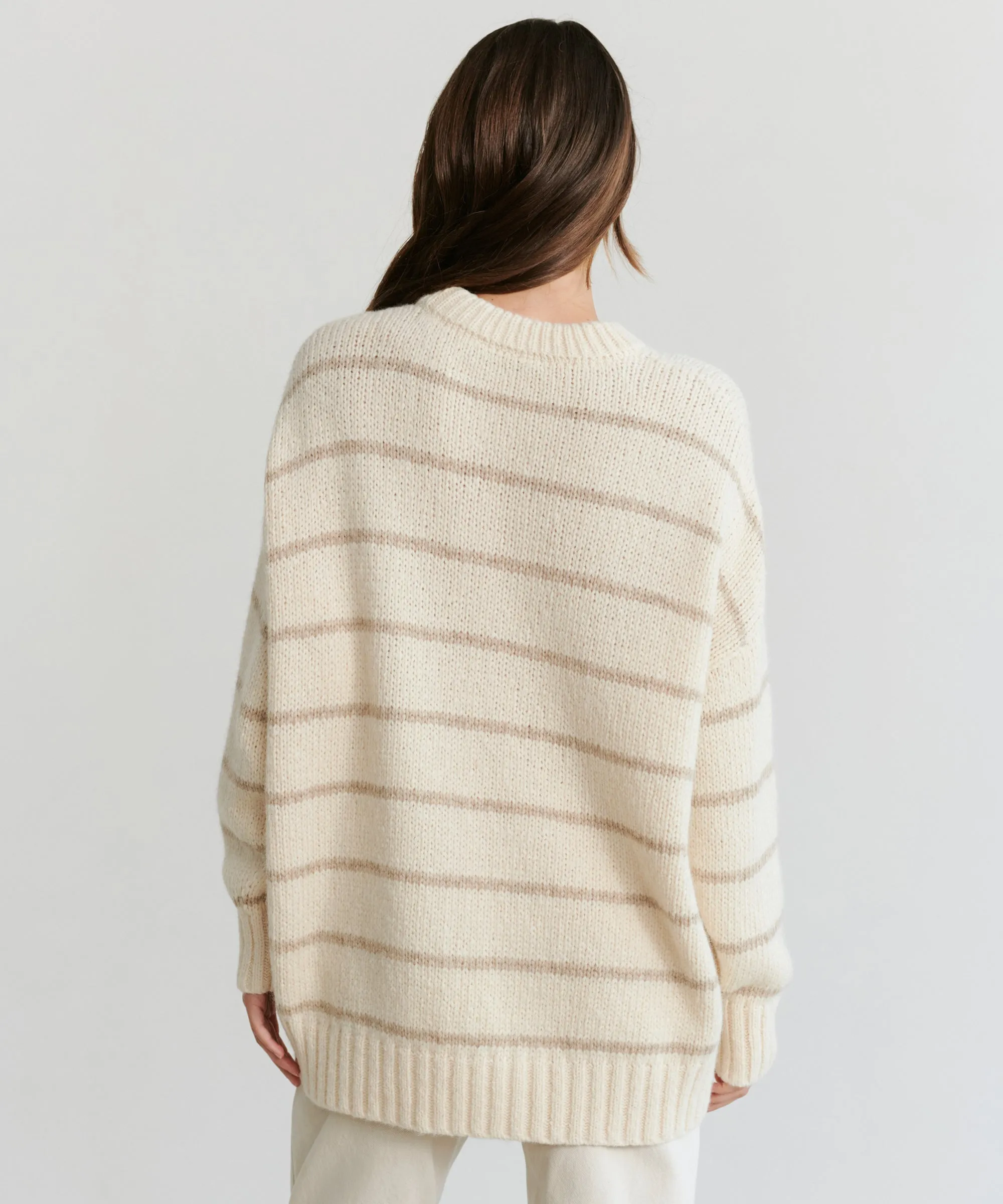 Alpaca Cocoon Crewneck Simple Layer