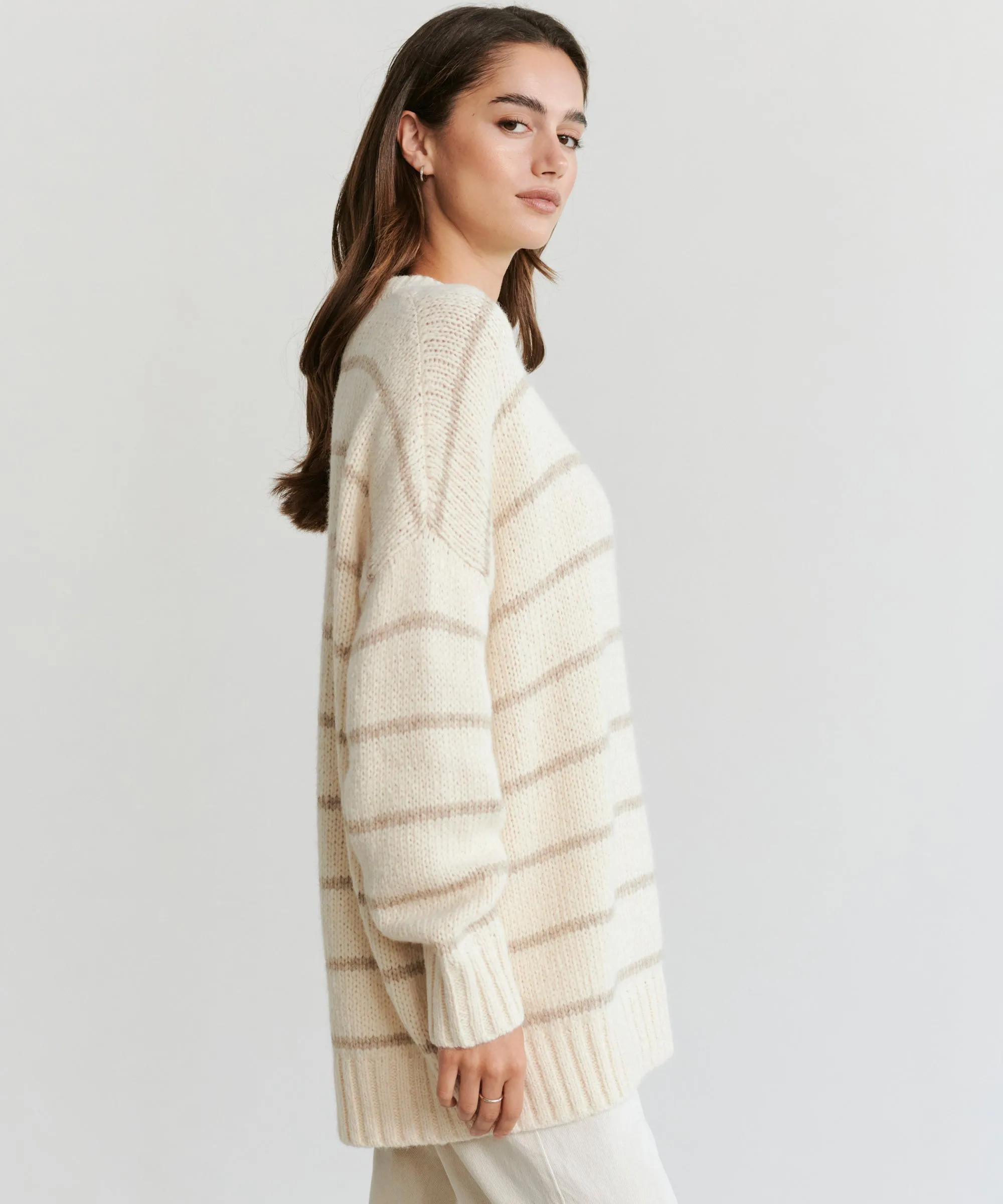 Alpaca Cocoon Crewneck Day To Night Brushed Interior