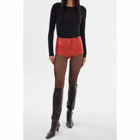 sophisticated appearance Annaise | Leather Hot Shorts