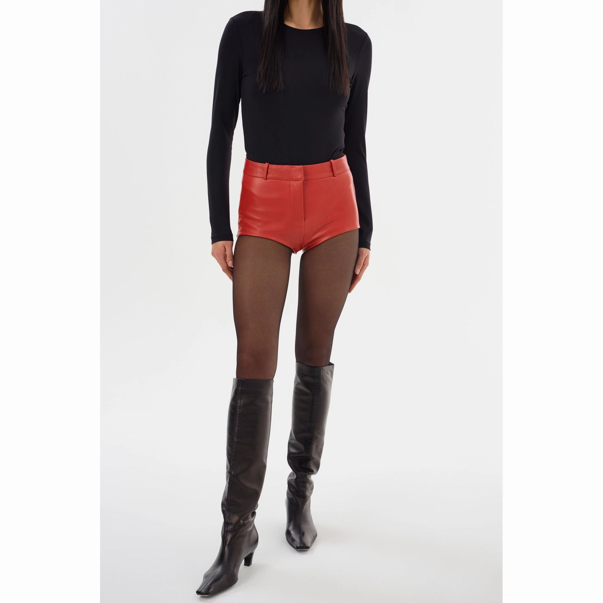 comfortable attire Annaise | Leather Hot Shorts