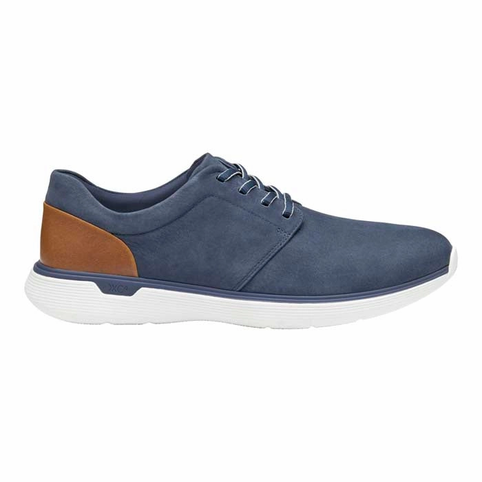 Mens Johnston & Murphy XC4 Prentiss 2 Plain Toe in Navy Pattern Play Slip Resistant