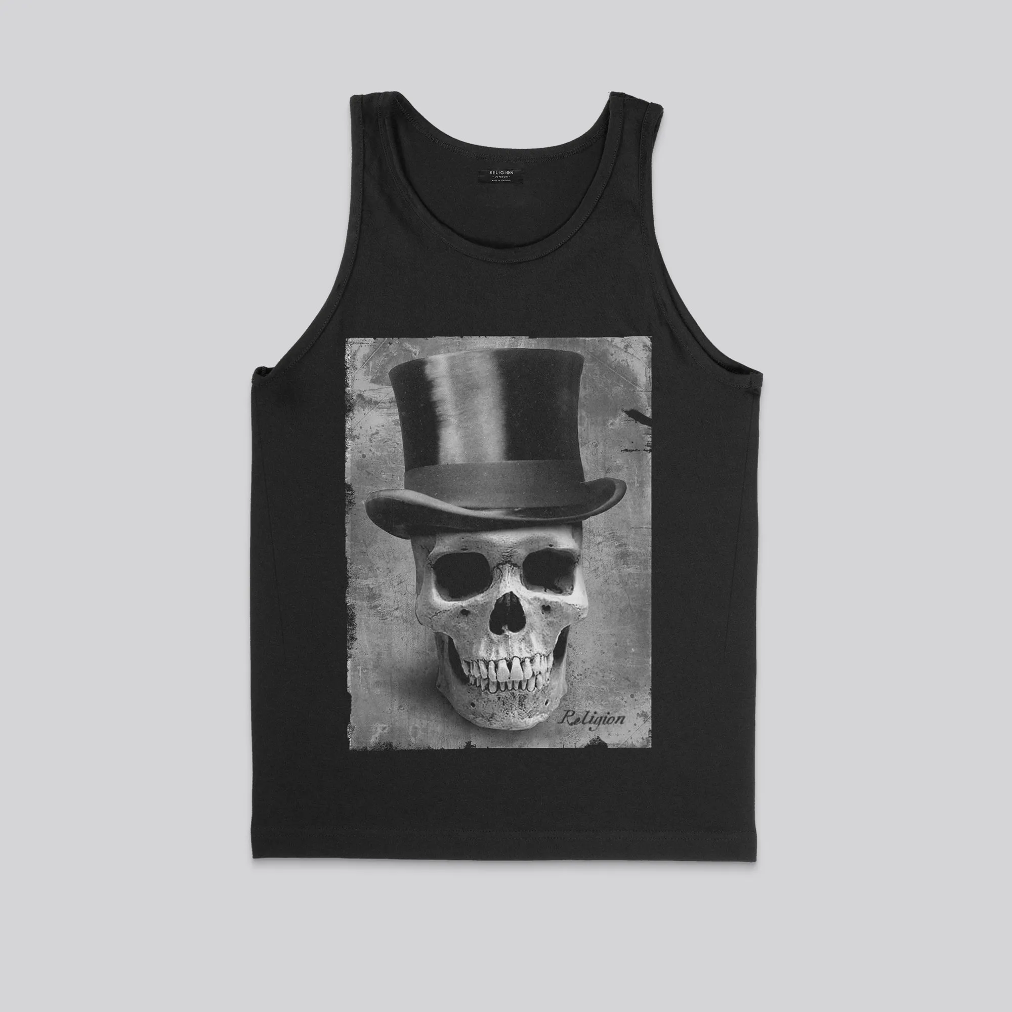 Unisex Wrinkle Free Fabric TOP HAT VEST BLACK