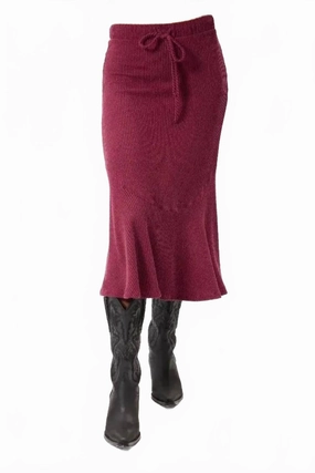 Chic Look Maura Midi Skirt In Wine