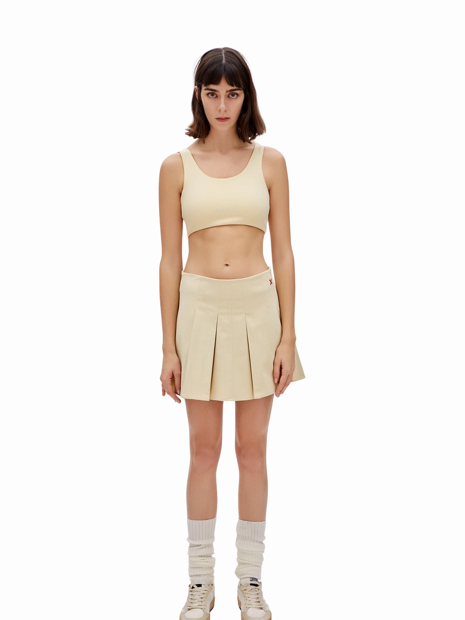 Delicate Texture Pleated Skirt