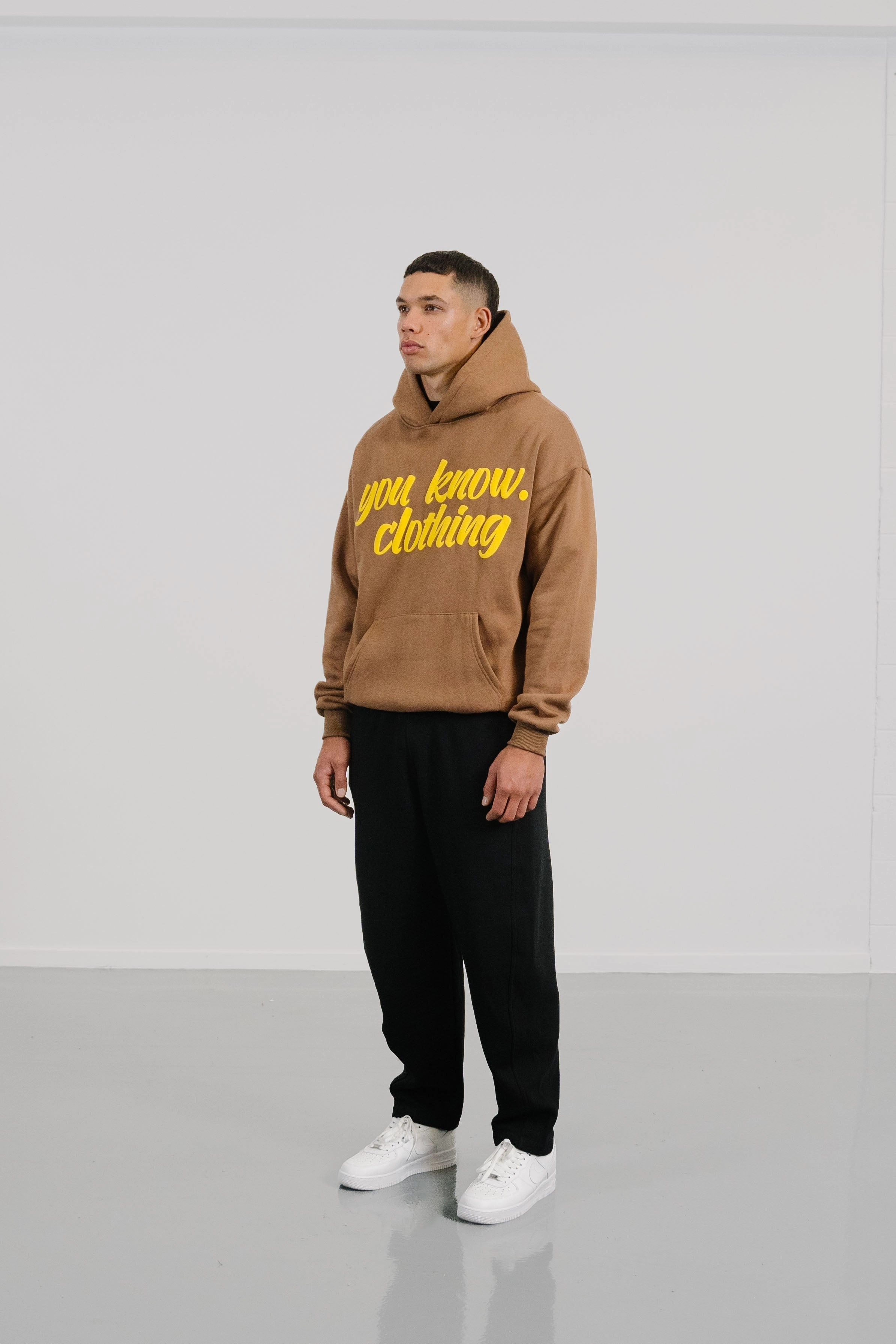 Vintage Wash Effect Urban Night Sunsetszn Hoodie 1.0 | Cafe Latte