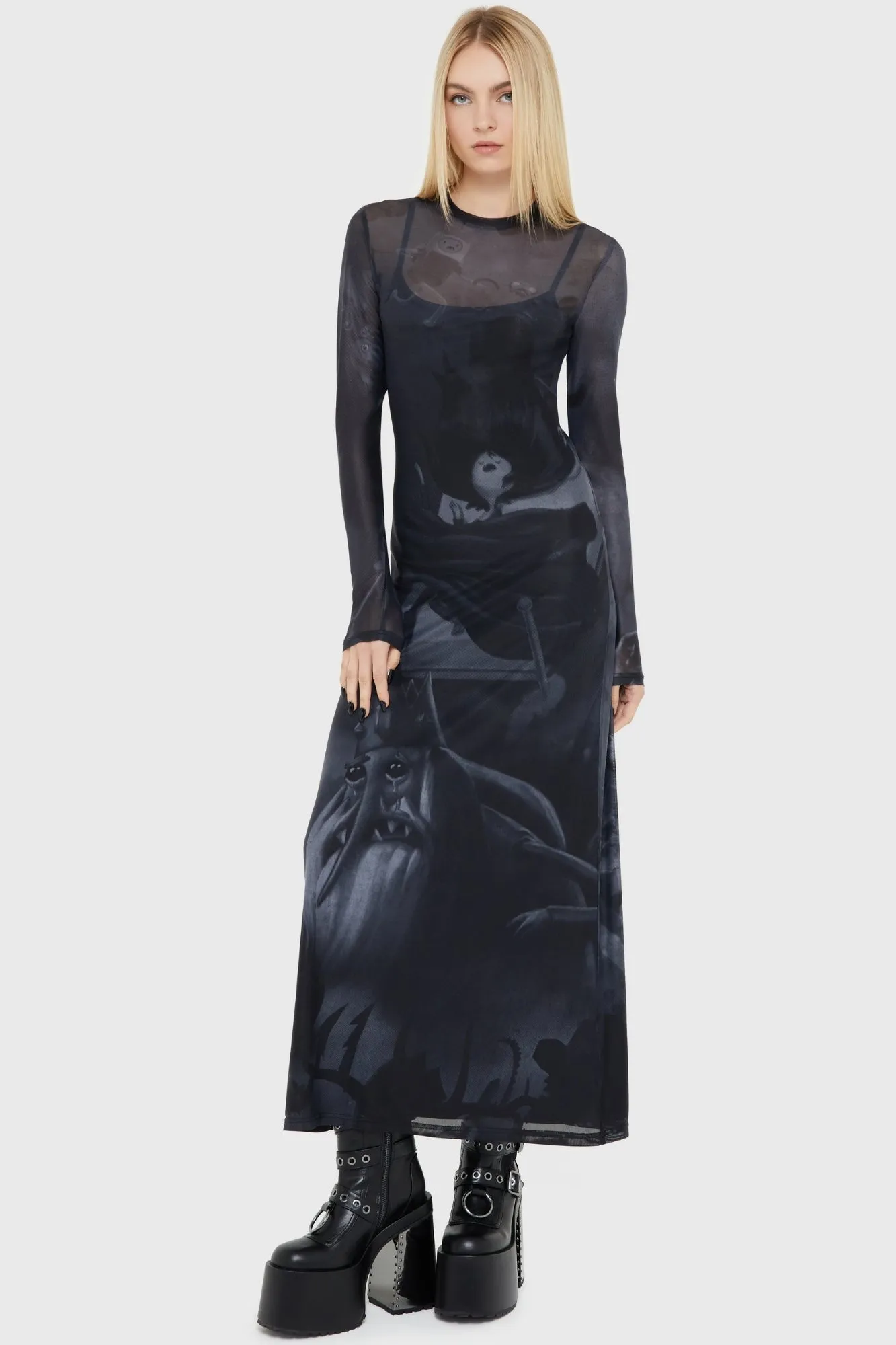 Luxury Feel Sleek Draping Adventure Time Maxi Dress