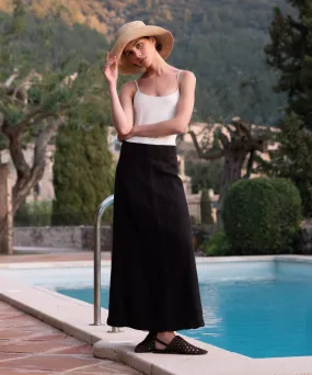 Kinney Skirt Diagonal Slit Washable fabric