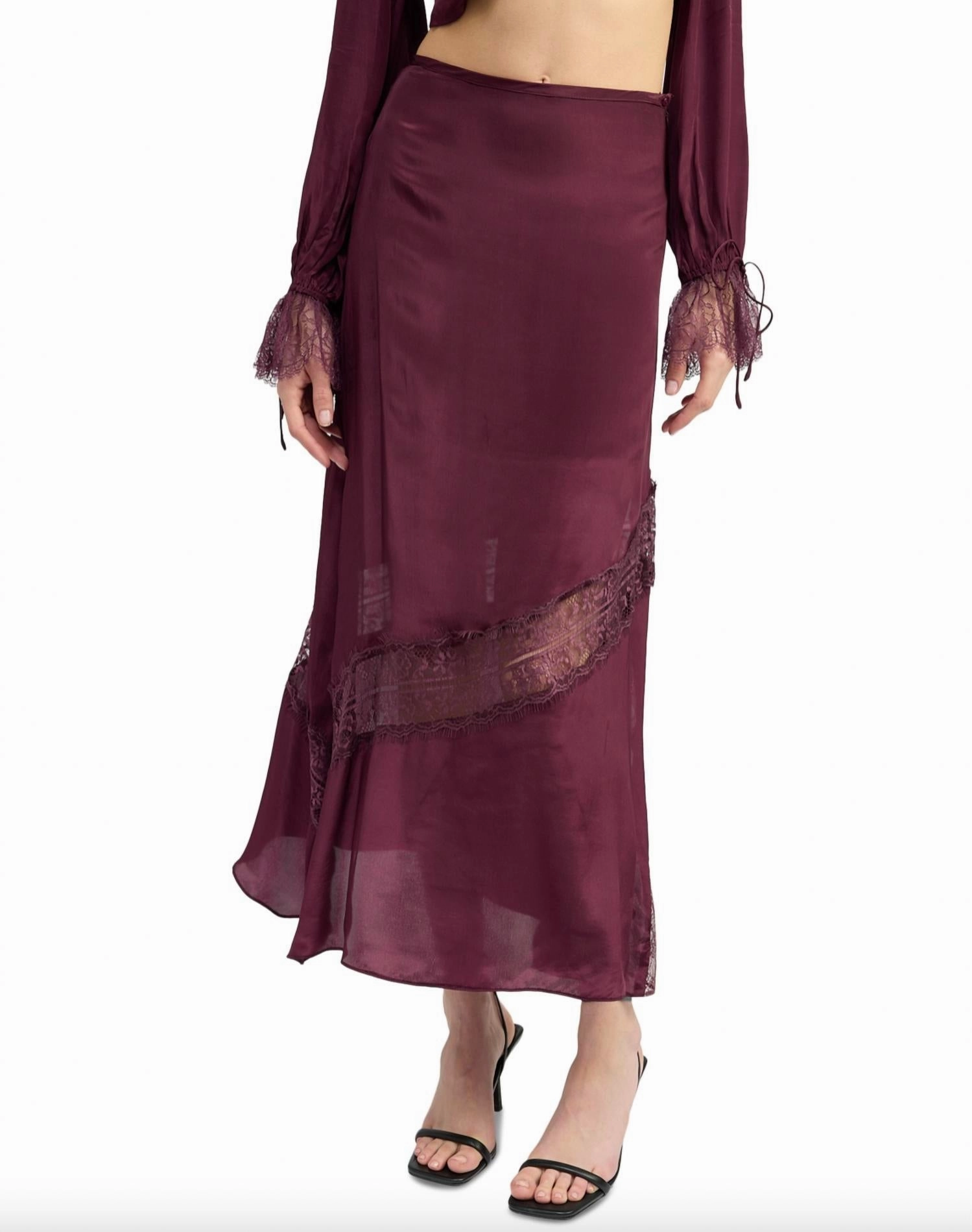 Cover Slip Skirt In Bordeaux Relaxed Mood Subtle Look