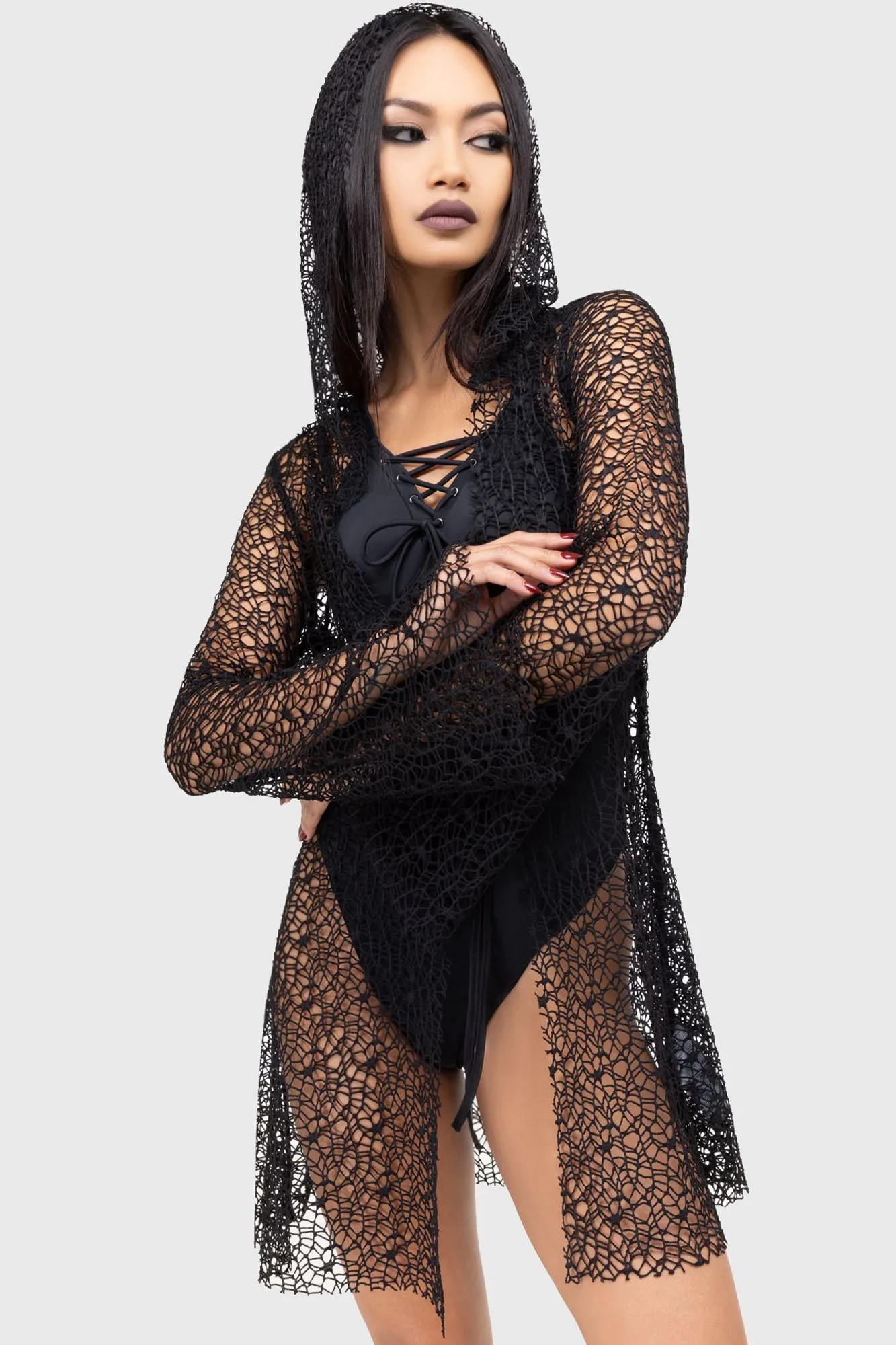 Waterproof Zipper Closure Cobweb Cove Cloak