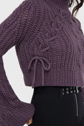 Hexelore Sweater [PURPLE] Quiet Tone Hand Linked Seams
