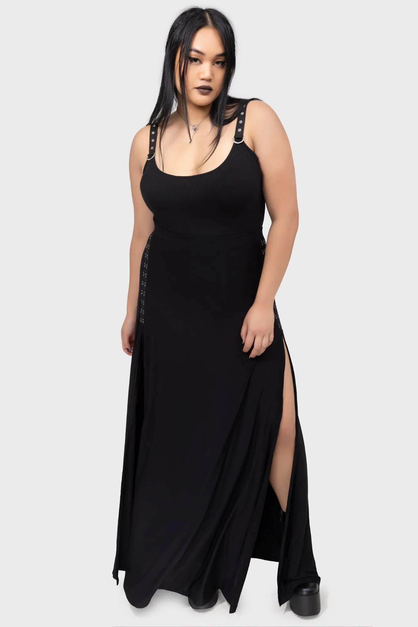 Street Look Clean Fit Snarl Maxi Skirt