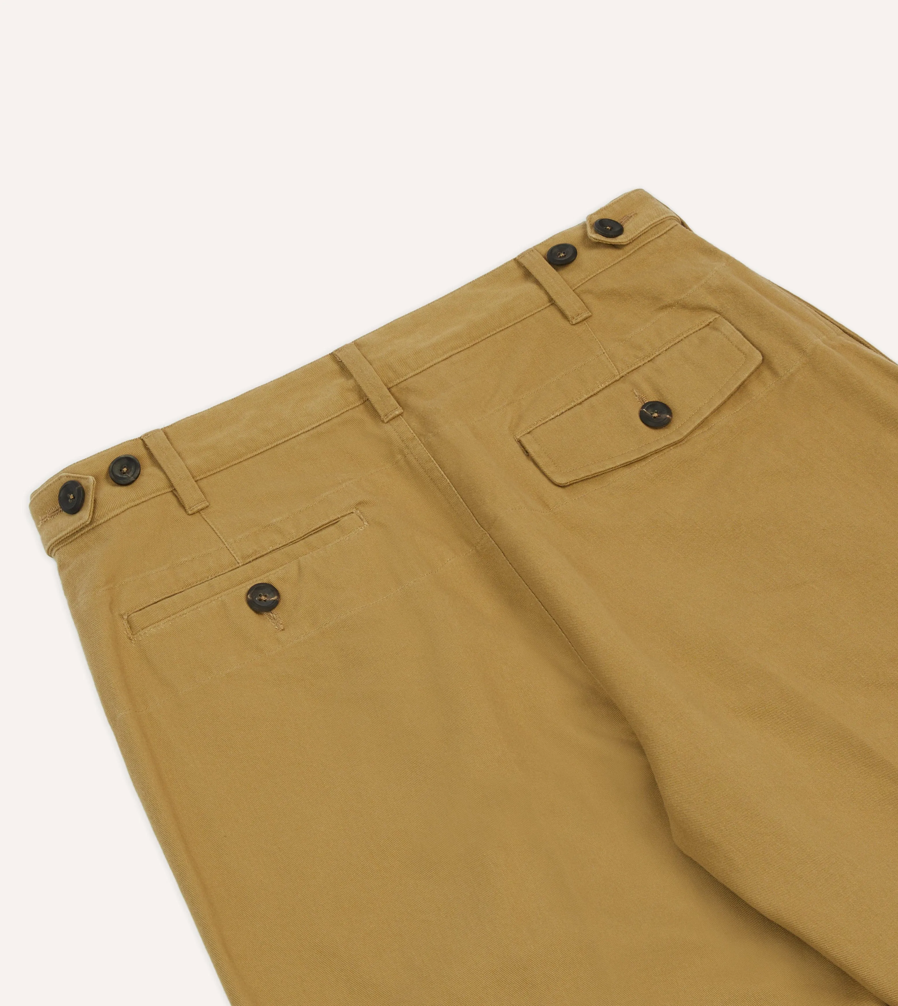 Quick Adjust Fit Sand Vintage Wash Cotton Games Trousers