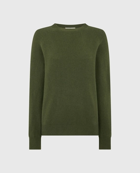 Natural Drape LowImpact Dye Crew Neck Cashmere and Wool Blend Jumper