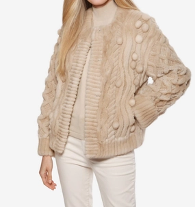 Mink Cable Sweater In Beige Seasonal Wear