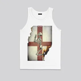 Flexible Collar ENGLAND SKELETON VEST WHITE