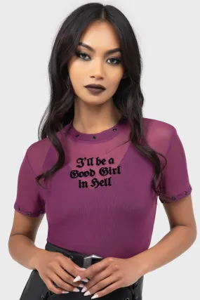 Good Girl In Hell Tee Classic Crew Neck NonIrritatingTags